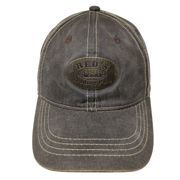 RED'S Trading Post Oldest Gun Shop in Idaho Strapback Hat Brown OS Adjustable - Picture 1 of 8
